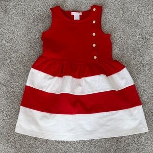 Janie and Jack Red and White Striped Dress